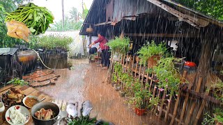 Download lagu Cooking on a rainy day, village life with tasty food | Countryside vlog mp3