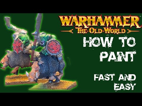 How to Paint Orc Boar Boyz Mob for Warhammer Old World FAST and EASY