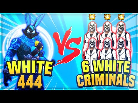 WHITE 444 VS 6 PRO PLAYERS | HACKER VS 6 WHITE CRIMINALS - DANGEROUS ROOM