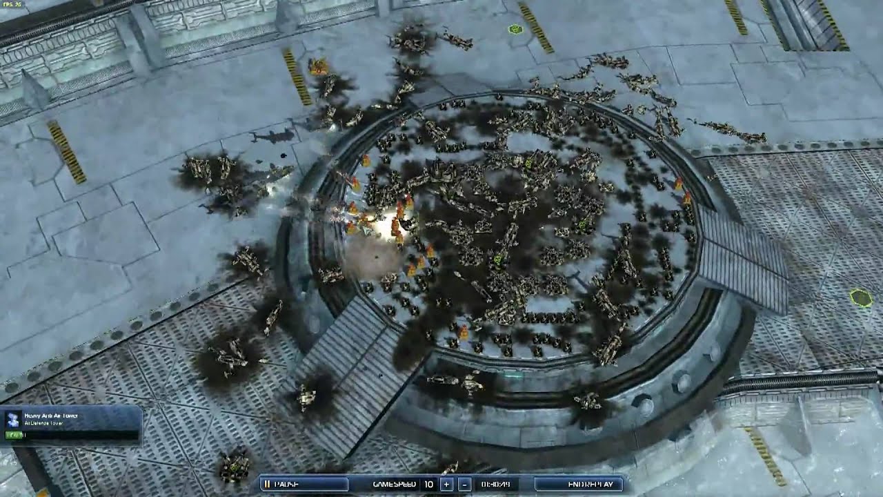 over 100 AC-1000's attack an A.A turtle in supreme commander 2 - YouTube