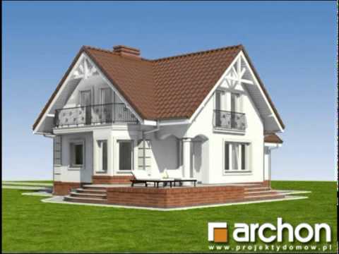 Dom w kosówce (P). Projekty domów ARCHON+, www.archon.pl