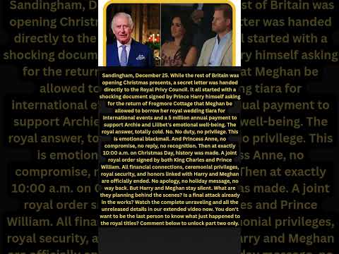 Meghan Demands Use of Crown Estate — King Charles Officially BANS Harry & Meghan FOR GOOD