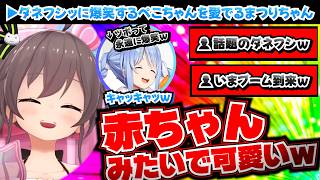 【ﾀﾞﾈﾌｼｯ!!】ミオしゃのﾀﾞﾈﾌｼｯ!!で爆笑するぺこちゃんを愛でるまつりちゃん【ホロライブ切り抜き/夏色まつり/大神ミオ/兎田ぺこら】