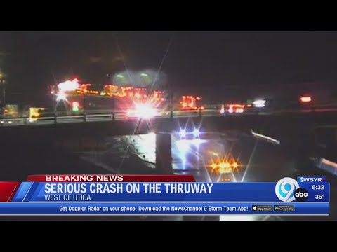 One believed to be dead, two injured from Thruway crash near Utica