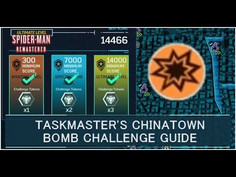 Taskmaster Chinatown Bomb Challenge Tokens Guide | Spider Man Remastered
