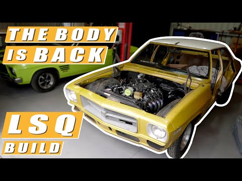 LSQ Build - Part 5 - Bolting The Sub-frame and Motor To The Body  - (LS Swap HQ Holden)