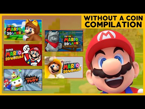 All Super Mario 3D Land/World WITHOUT A COIN Compilation!