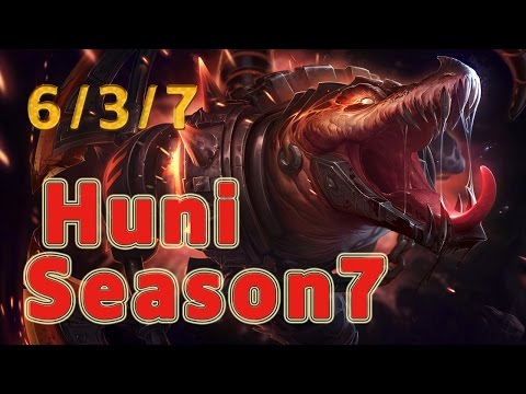 SKT T1 Huni Renekton TOP vs Rumble Patch 7.5