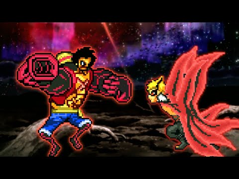 Luffy Gear 4 Boundman VS Naruto Baryon Mode V1 in Jump Force Mugen
