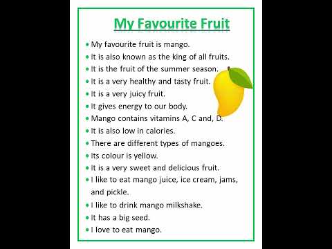 Essay on My Favourite Fruit |Essay on Mango #shortsyoutube #easytolearn #essaywriting #shorts
