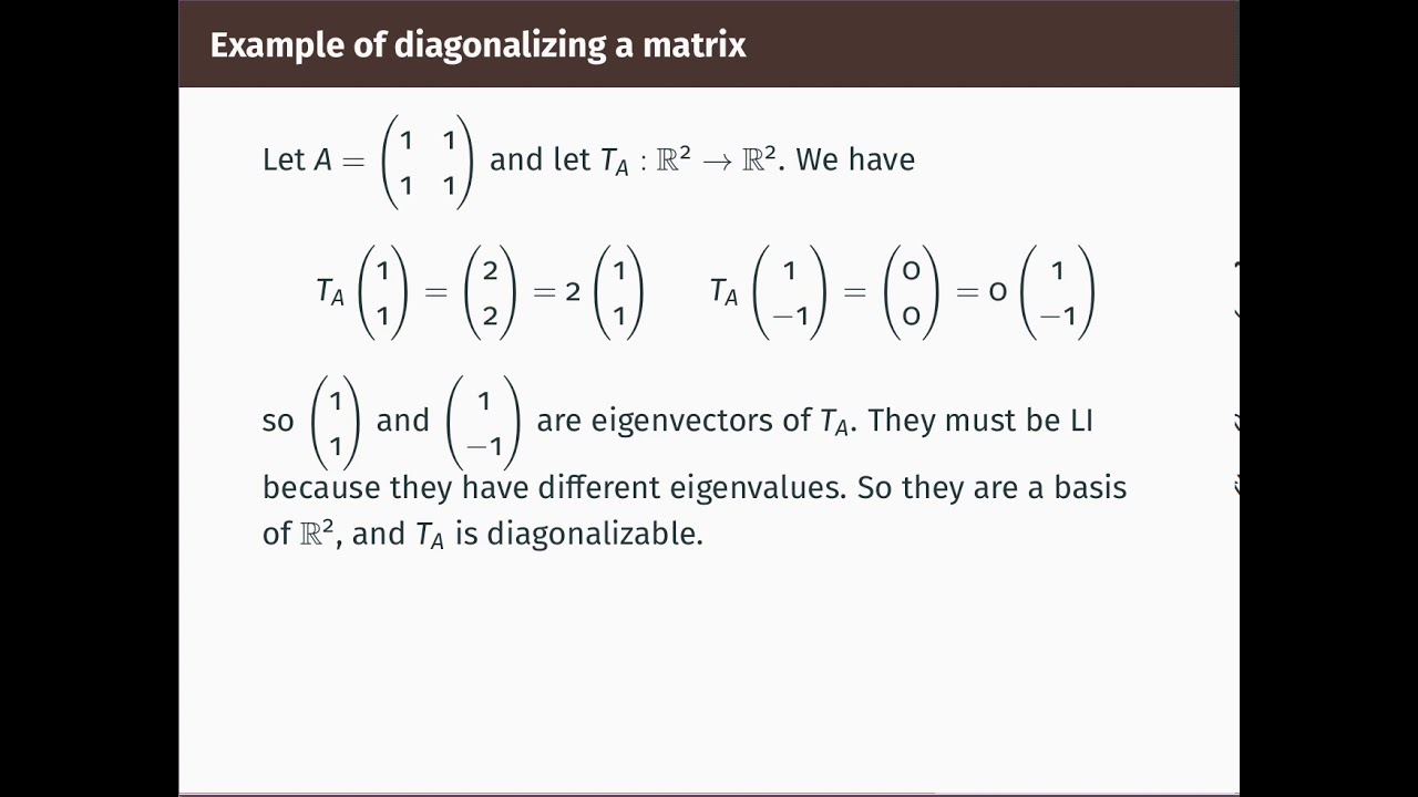 L48: diagonalization