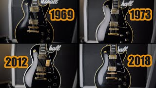 Video thumbnail for Gibson Les Paul Custom Original Vintage 1969 vs 1973 vs 2012 vs 1968 Reissue NO TALKING by LadkorGuitars Vlad