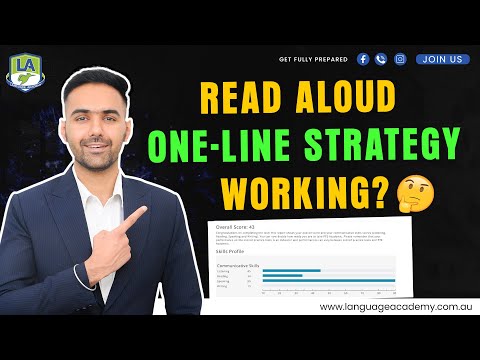 PTE Speaking Read Aloud One Line Strategy | Tips & Strategies Language Academy