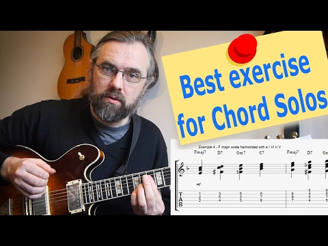 Best exercise for jazz guitar chord solos! - Brain and fingers!
