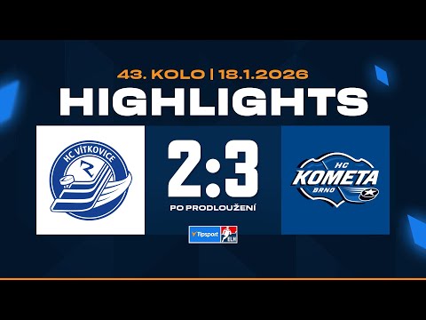 Highlights | HC Vítkovice Ridera vs. HC Kometa Brno 2:3p | 18.01.2026