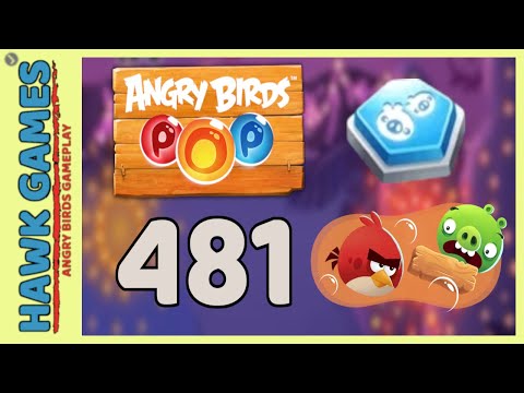 Angry Birds Stella POP Bubble Shooter Level 481 - Walkthrough, No Boosters