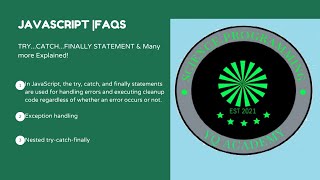 #41: JavaScript Tutorial | Try, Catch Finally Statement