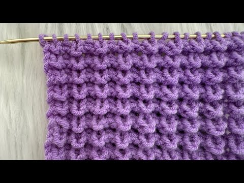 Crocodile Stitch Knitting Pattern | Tutorial with Fariba