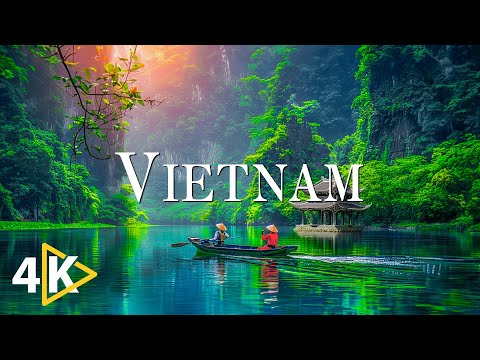FLYING OVER VIETNAM (4K UHD) - Soothing Music With Beautiful Nature Video - 4K Video Ultra HD