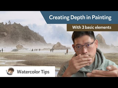 Creating depth in painting - with 3 basic elements