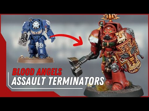 Make Sanguinius proud with these Blood Angels Assault Terminators - Warhammer 40K Conversion/Kitbash