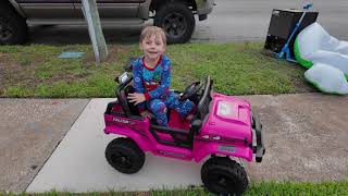 L7 Ride On Car, 2WD Kids Electric Car w/LED Display, Remote Control