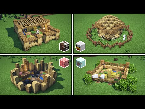 Minecraft - Animal Pen Designs (How to Build)