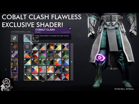 Destiny 2: How To Equip/Use the "Cobalt Clash" Trials Flawless Exclusive Shader! (New Rare Shader)