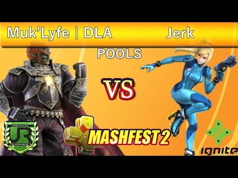 Mashfest 2 Singles  POOLS - Muk'Lyfe | DLA (Ganondorf) vs Jerk (Zreo Suit Samus)