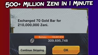Dragon Ball Legends - [NEW] How To Get 500+ Million Zeni In 1 Minute!