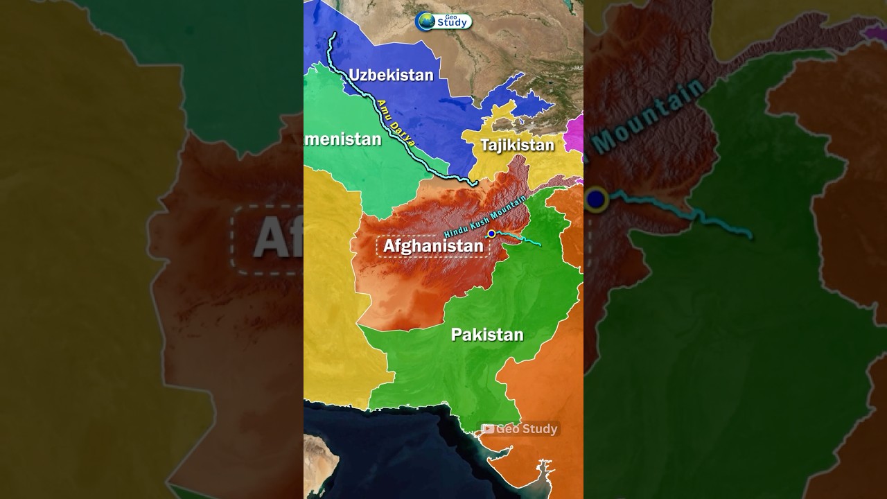 Afghanistan Through Map Animation #afghanistan #geostudy #upsc #upscexam #mapanimation