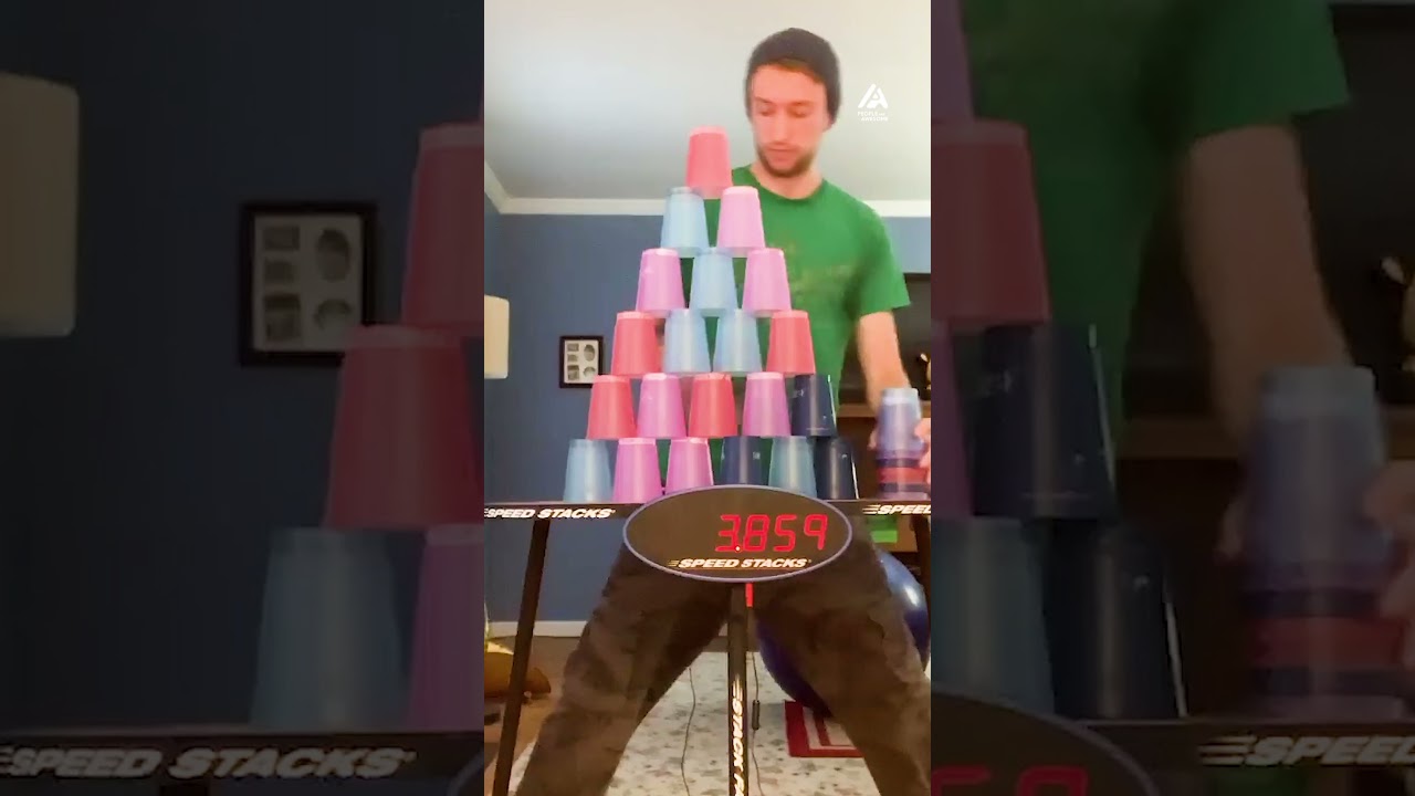 Ultimate Cup Stacker Breaks Record | People Are Awesome