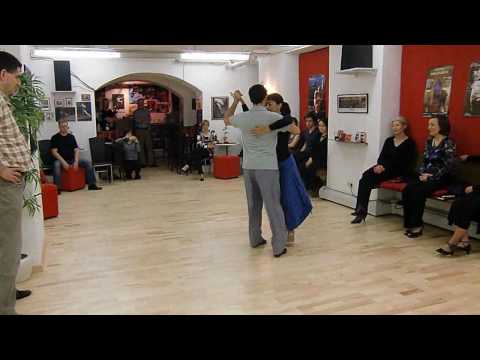  Felipe Zarzar  and  Mamié Sancy  are  dancing  to  the  tango  "  Poema  "