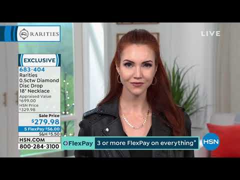 Rarities 0.5ctw Champagne Diamond Disc Drop 18" Necklace