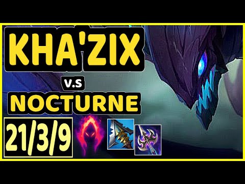 CUZZ (KHA'ZIX) vs NOCTURNE - 21/3/9 KDA JUNGLE CHALLENGER GAMEPLAY - KR