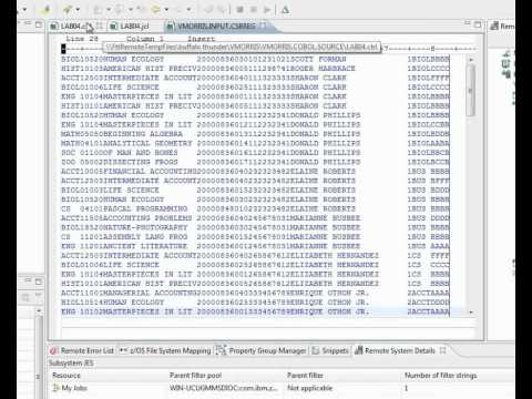 Rational Developer for System Z - JCL and Cobol on z/OS