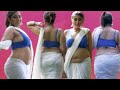 Indian Super Model Soumi Is Walking Around In A White Transparent Saree And Shaking Her Juicy Butt