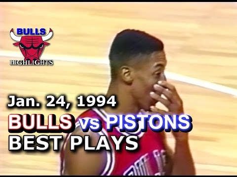 January 24 1994 Bulls vs Pistons highlights