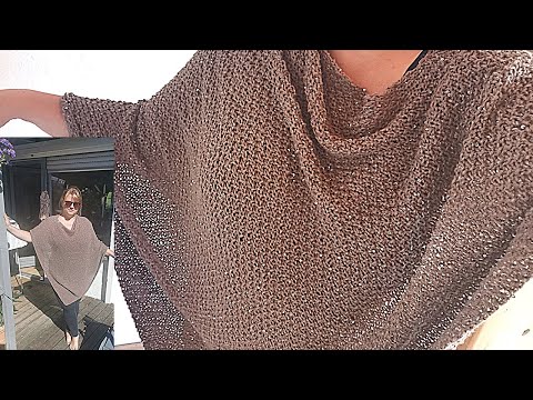 Einfachsten Poncho der Welt stricken