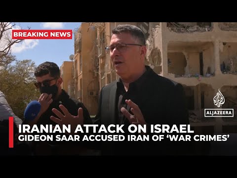 Israeli FM Gideon Saar accuses Iran of committing war crimes with missile strikes