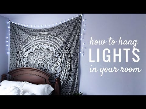 How to Hang String Lights in Your Room | EASY