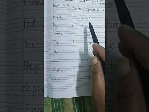 Kindergarten | English - Write opposite words