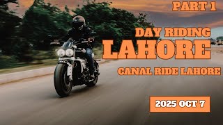 Day Ride on Canal Road Lahore 🇵🇰 | Moto Vlog Pakistan 2025