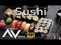 SUSHI Japanese Food And Preparations 8 HOURS Of Background Ambient Video