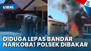 DIDUGA LEPASKAN BANDAR NARKOBA! Polsek Muara Batang Gadis Dibakar oleh Emak-emak yang Kecewa