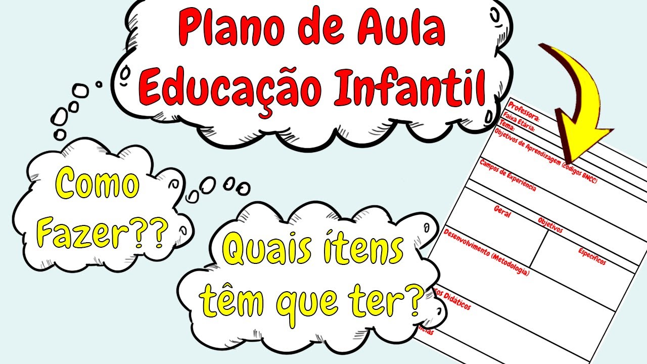 Plano de Aula Educação Infantil BNCC - Aprenda o passo a passo do zero (2024)