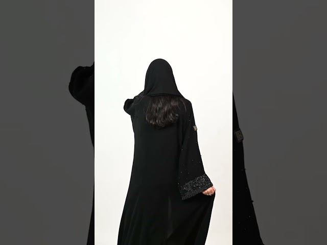 عباية ملكي كلوش شك يدوي اسود