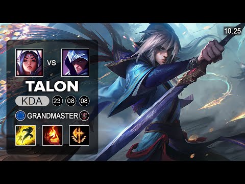 Talon Mid vs Irelia - EUW Grandmaster Patch 10.25