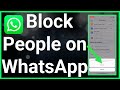 How To Block Someone On WhatsApp