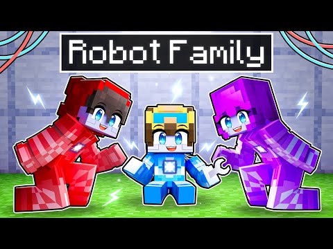 Adopted By A ROBOT FAMILY In Minecraft!